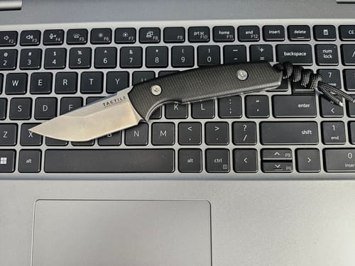 Customer photo review of The Back Door: Tactile Knife Co. Blemished Dreadeye Fixed Blade - Blemished