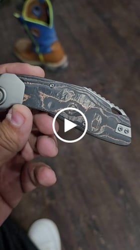 Customer video review of Ketuo Yakuza Titanium Frame Lock Carbon Fiber Knife M390 3.31"