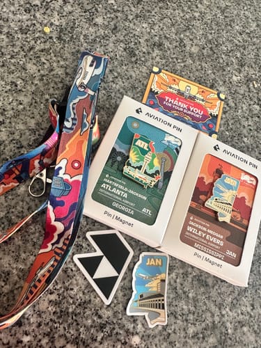 Customer photo review of JAN Airport Pin – Jackson–Medgar Wiley Evers International Airport, Mississippi