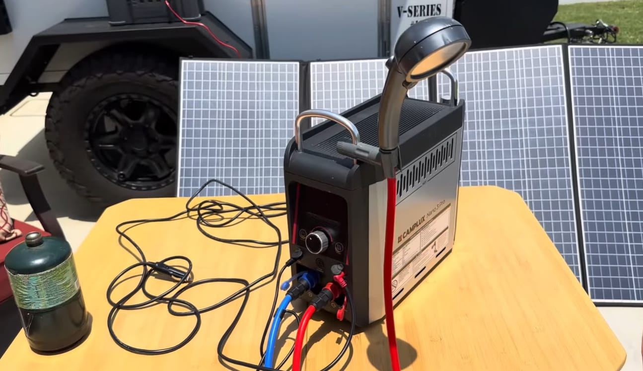 Customer photo review of Nano 3 Pro Portable Gas Hot Water System Camping and Off-Grid Shower