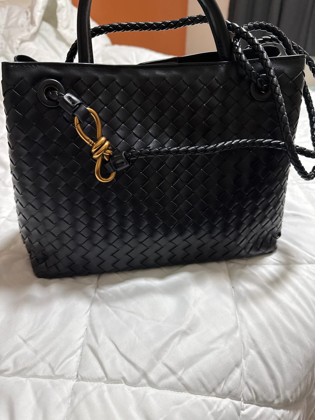 Customer photo review of Lucia Woven Bag