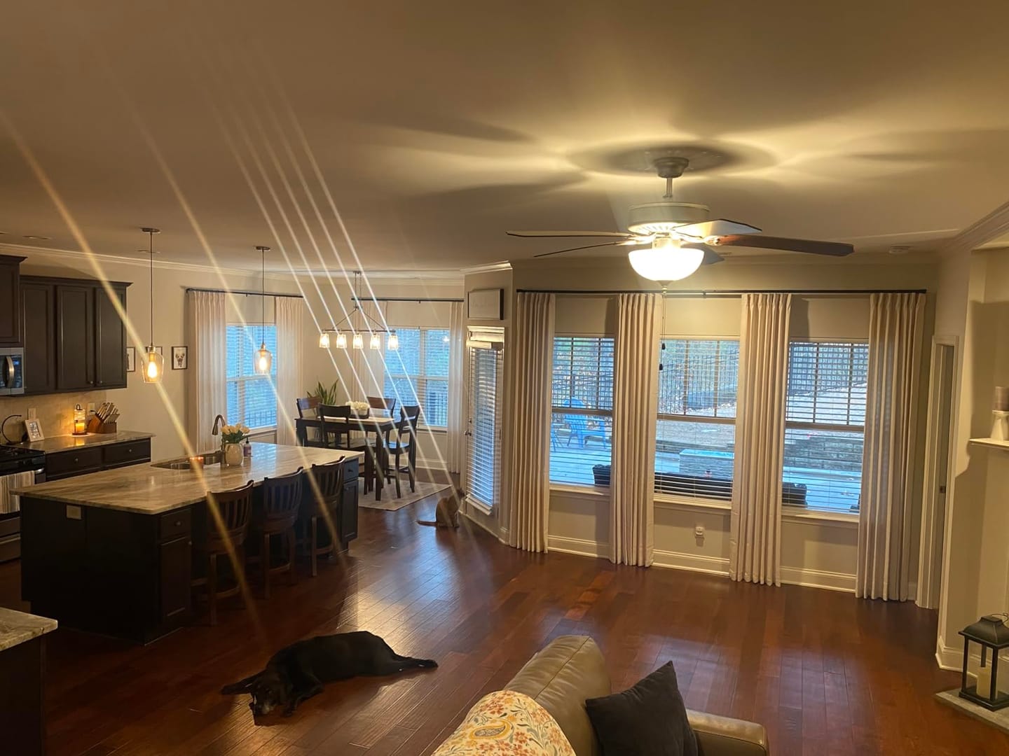 Customer photo review of Zen Warm Brown Linen Curtains