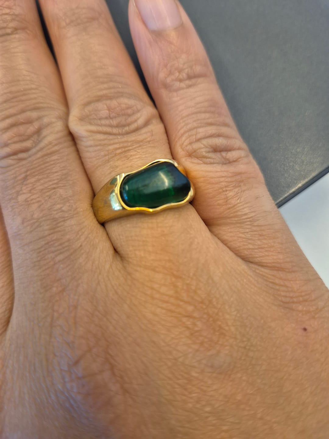 Customer photo review of Greenstone Enigma Ring