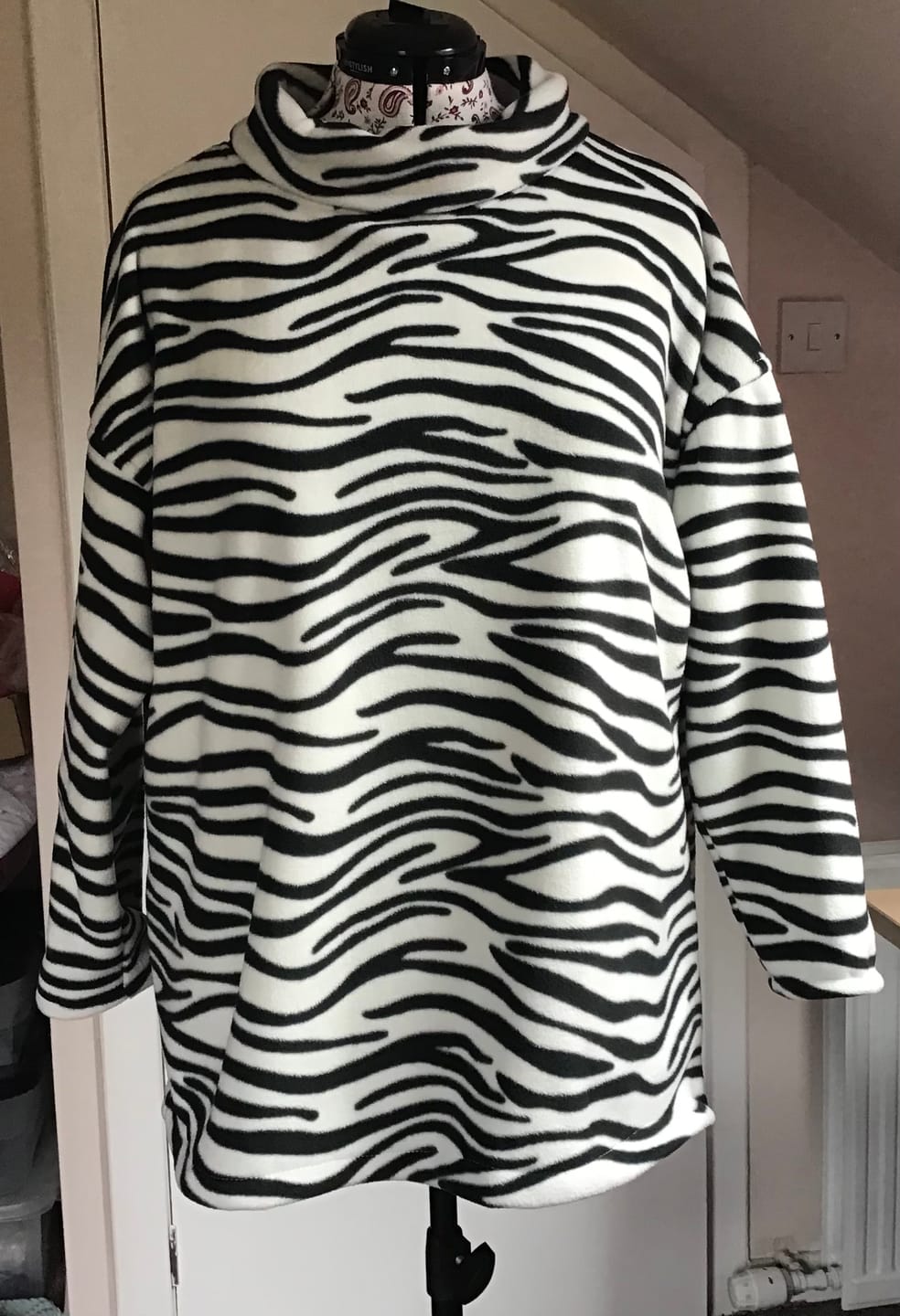 Customer photo review of Zebra Anti Pill Polar Fleece Fabric