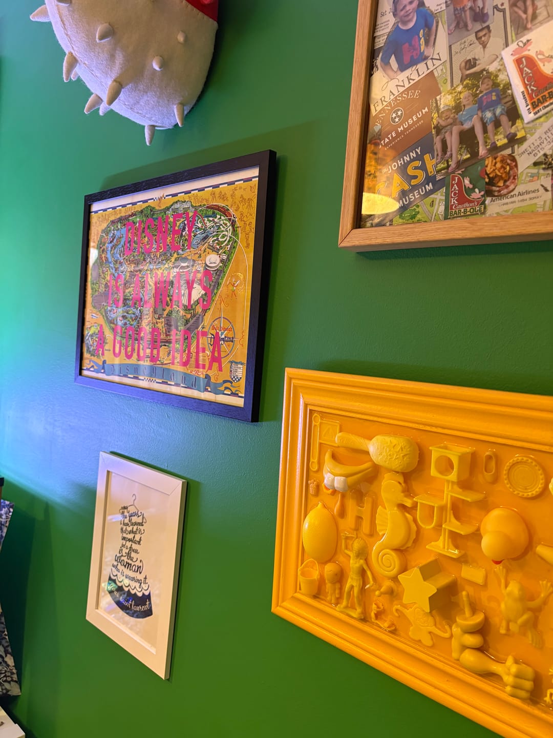 Customer photo review of Disneyland California Retro Pop Art Theme Park Map Print