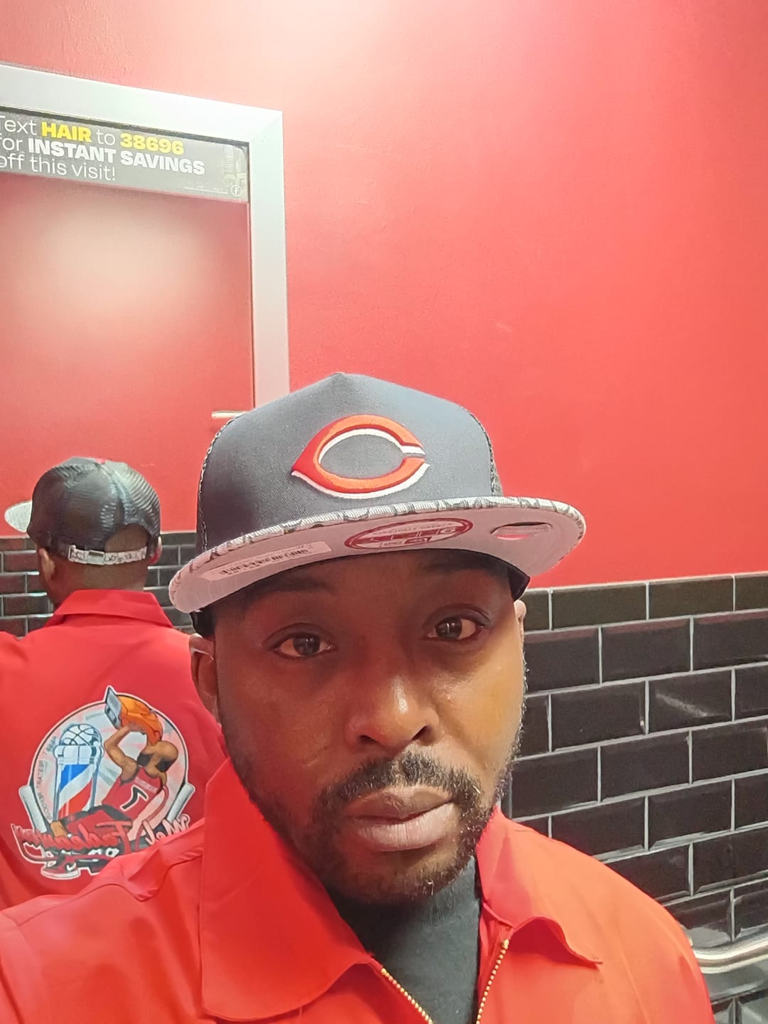 Customer photo review of Customize Your Barber Jacket