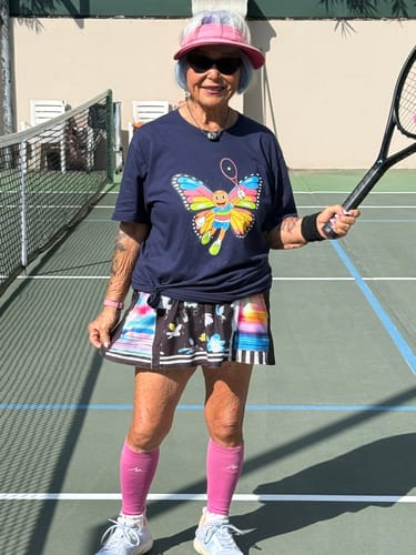 Customer photo review of Tennis Butterfly T-Shirt