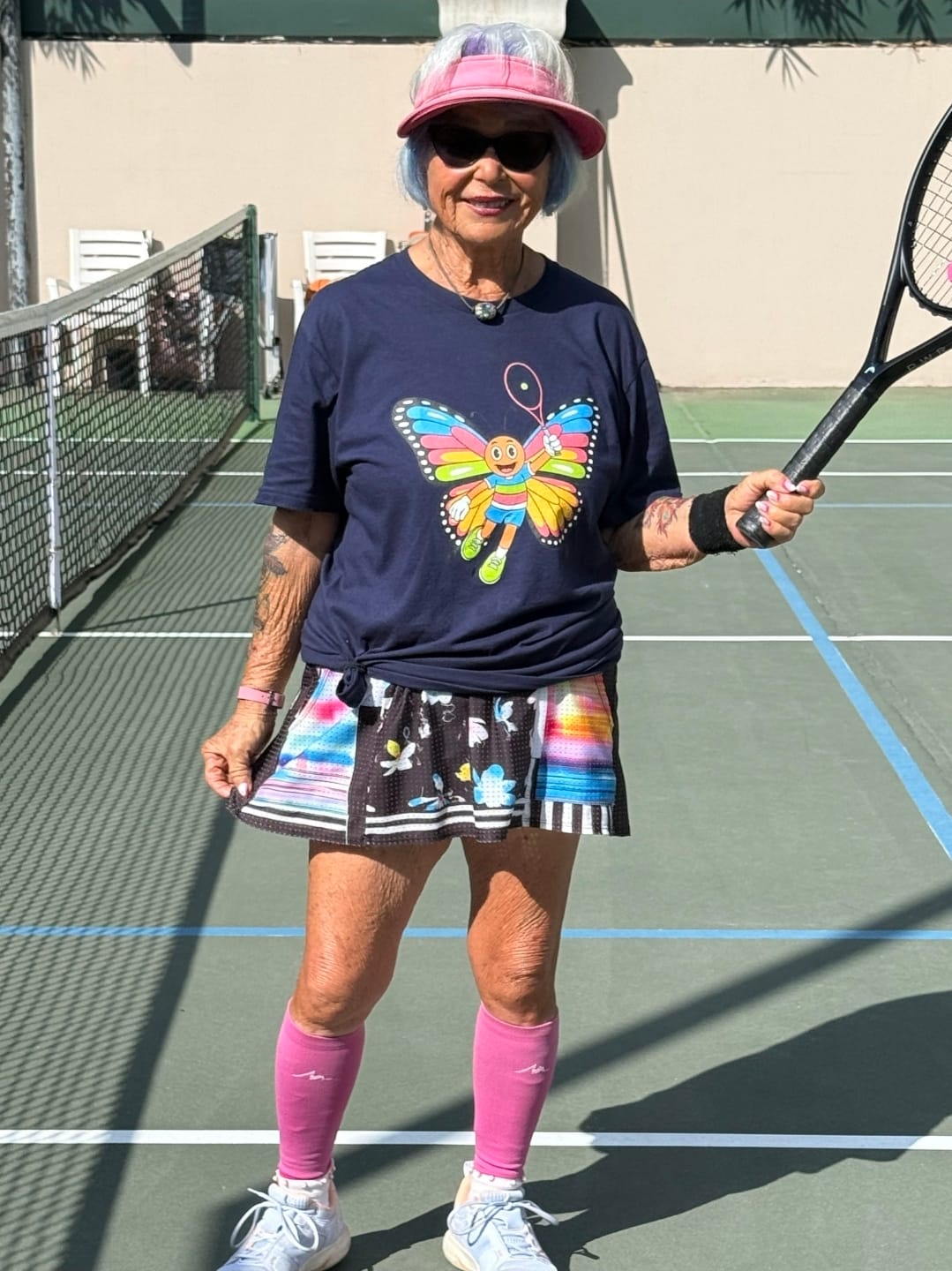 Customer photo review of Tennis Butterfly T-Shirt