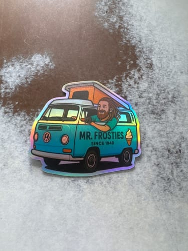 Customer photo review of 100 2.5" Custom Holographic Stickers