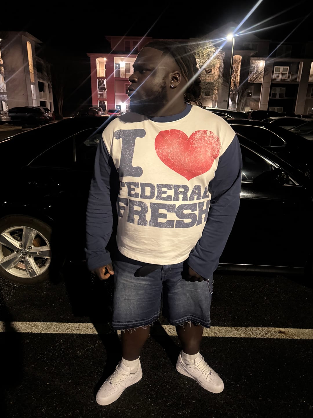 Customer photo review of Navy Blue and White Federal Fresh LongSleeve