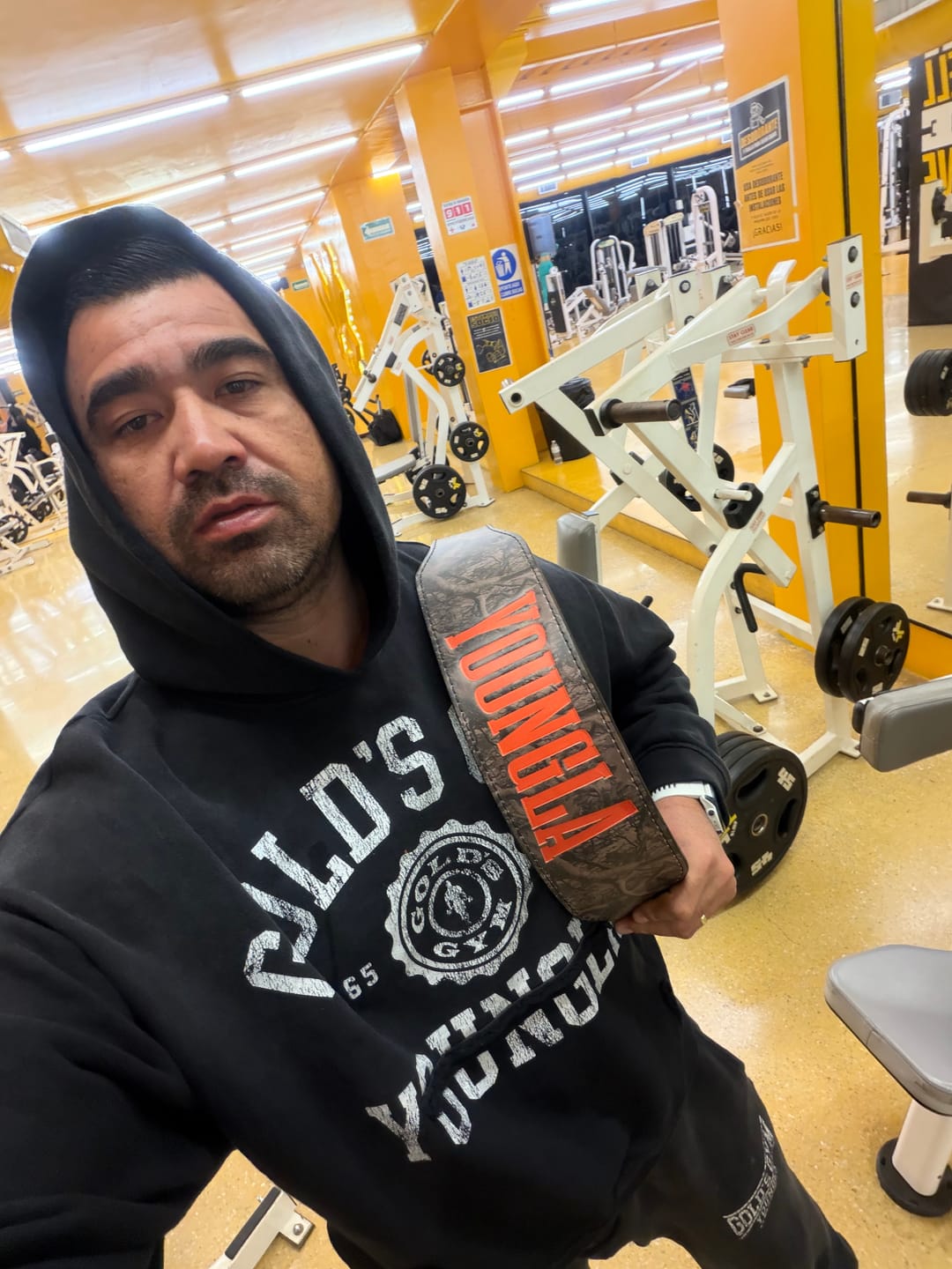 Customer photo review of 5167 - Gold's Iron Legacy Crest Hoodies