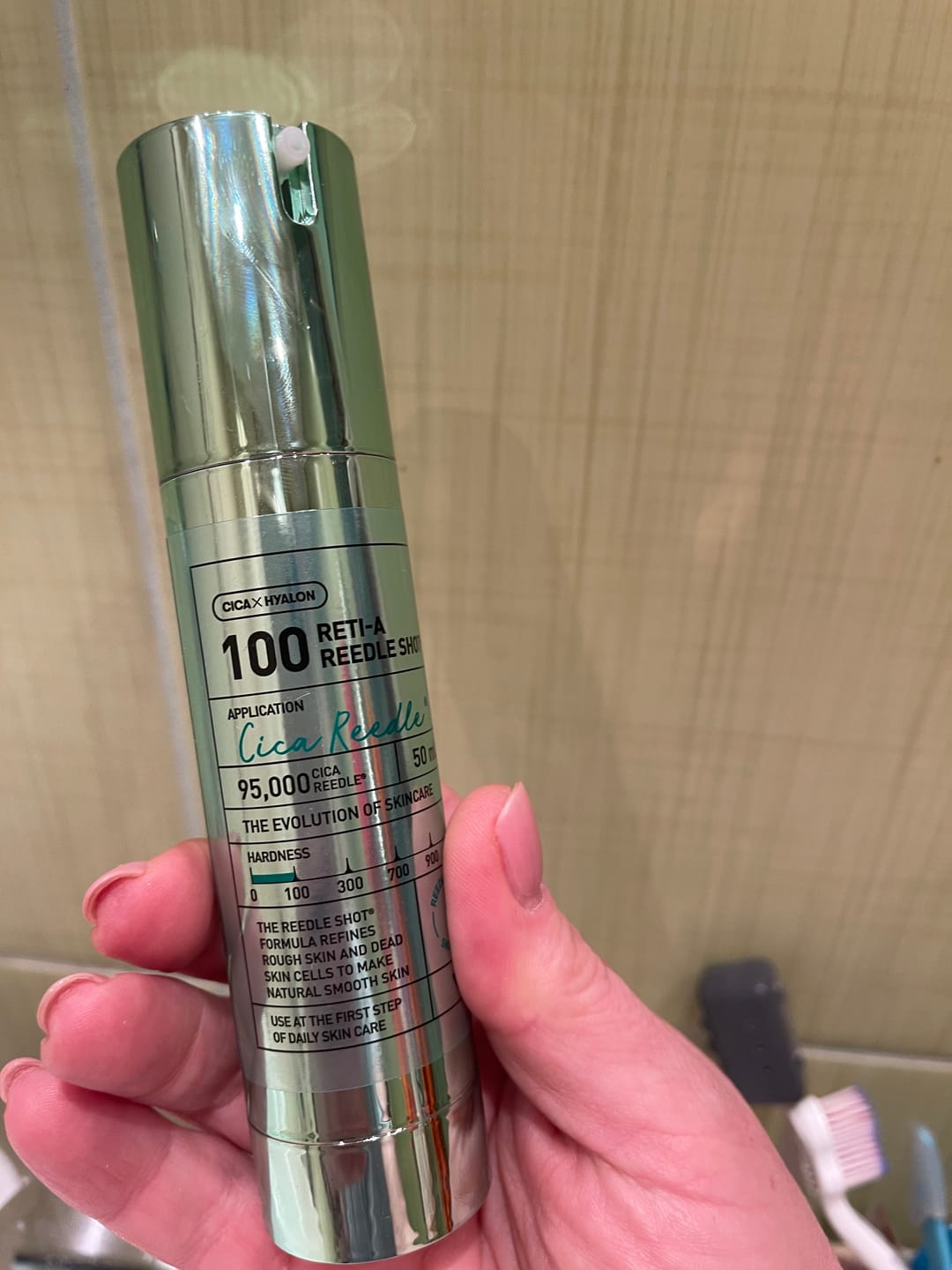 Customer photo review of Serums-būsteris ar mikroadatām un retinolu VT Cosmetics Reti-A Reedle Shot 100