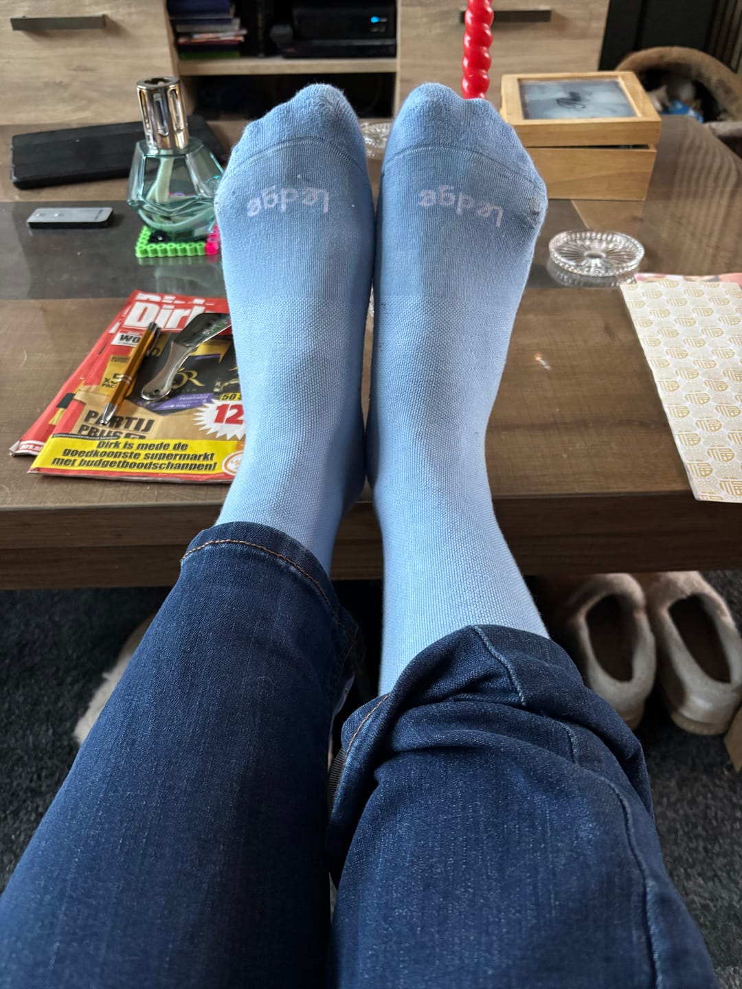 Customer photo review of Essential Compression Socks White