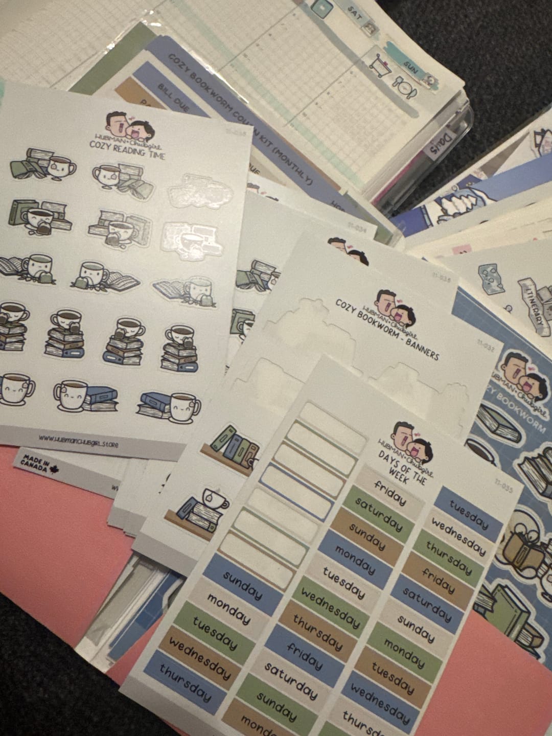 Customer photo review of Cozy Reading Time Planner Stickers