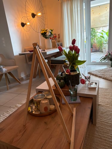Customer photo review of Wooden Painting Easel