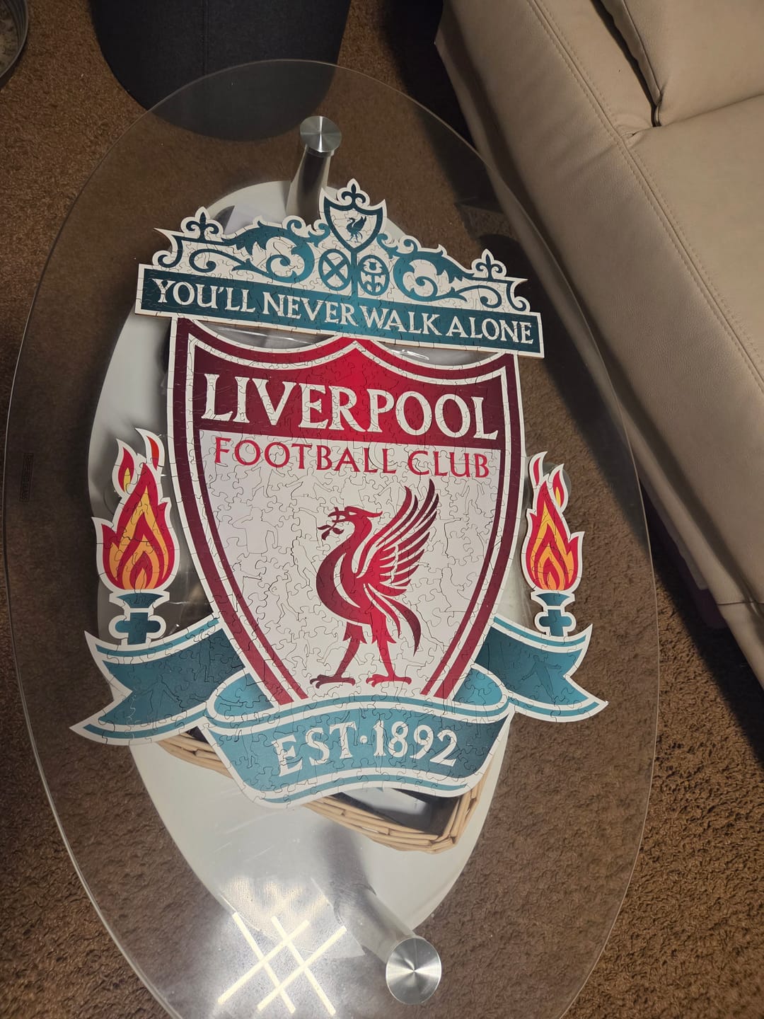 Customer photo review of Liverpool FC® Logo - Holzpuzzle