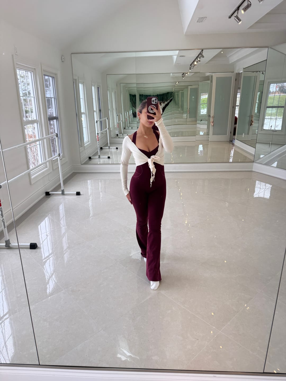 Customer photo review of The Sculpt Onesie / Black-Cherry