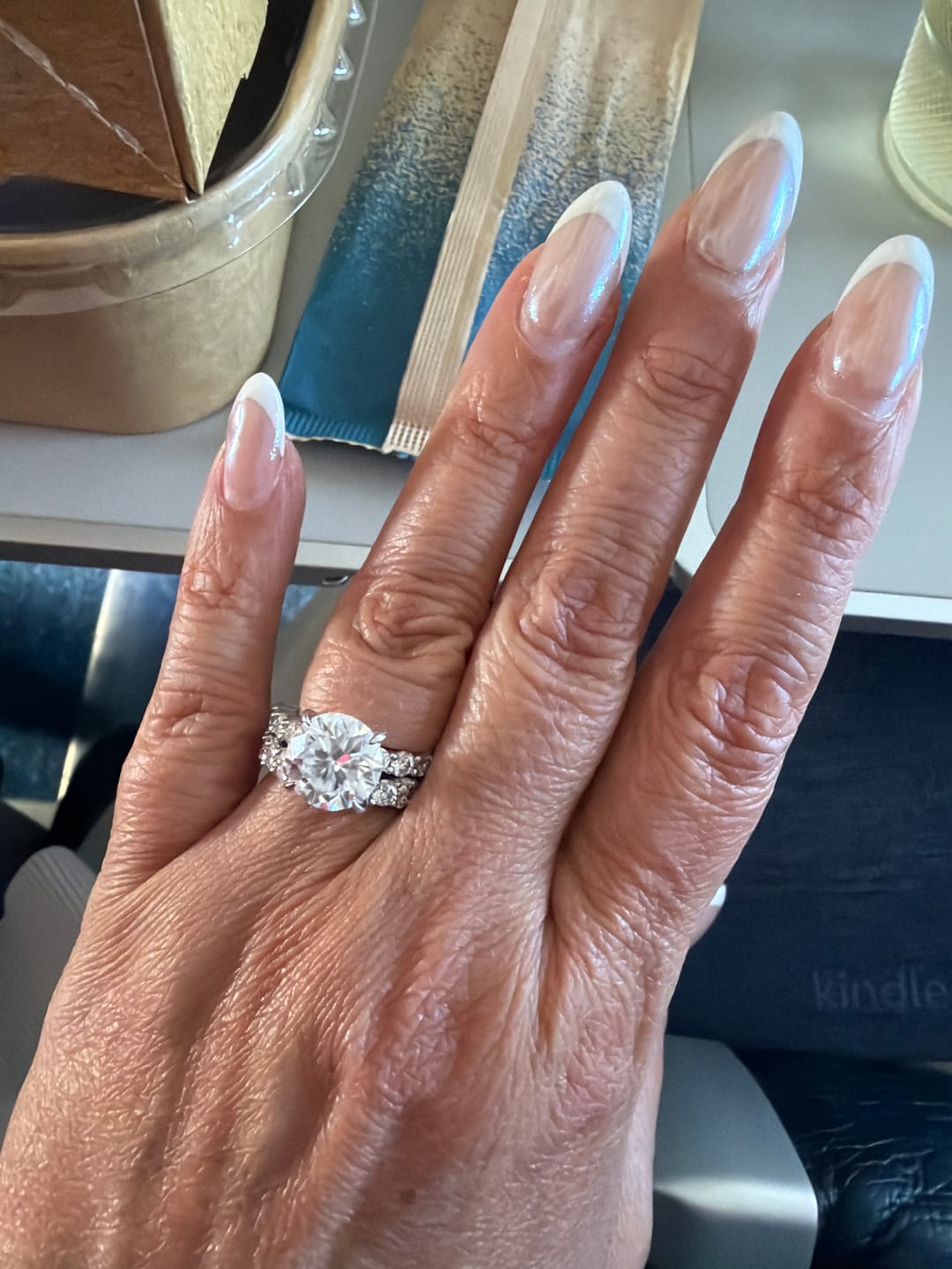 Customer photo review of Rodiffy Moissanite 2.0Ct~4.0 Ct Round Engagement Ring -4 Prong Setting