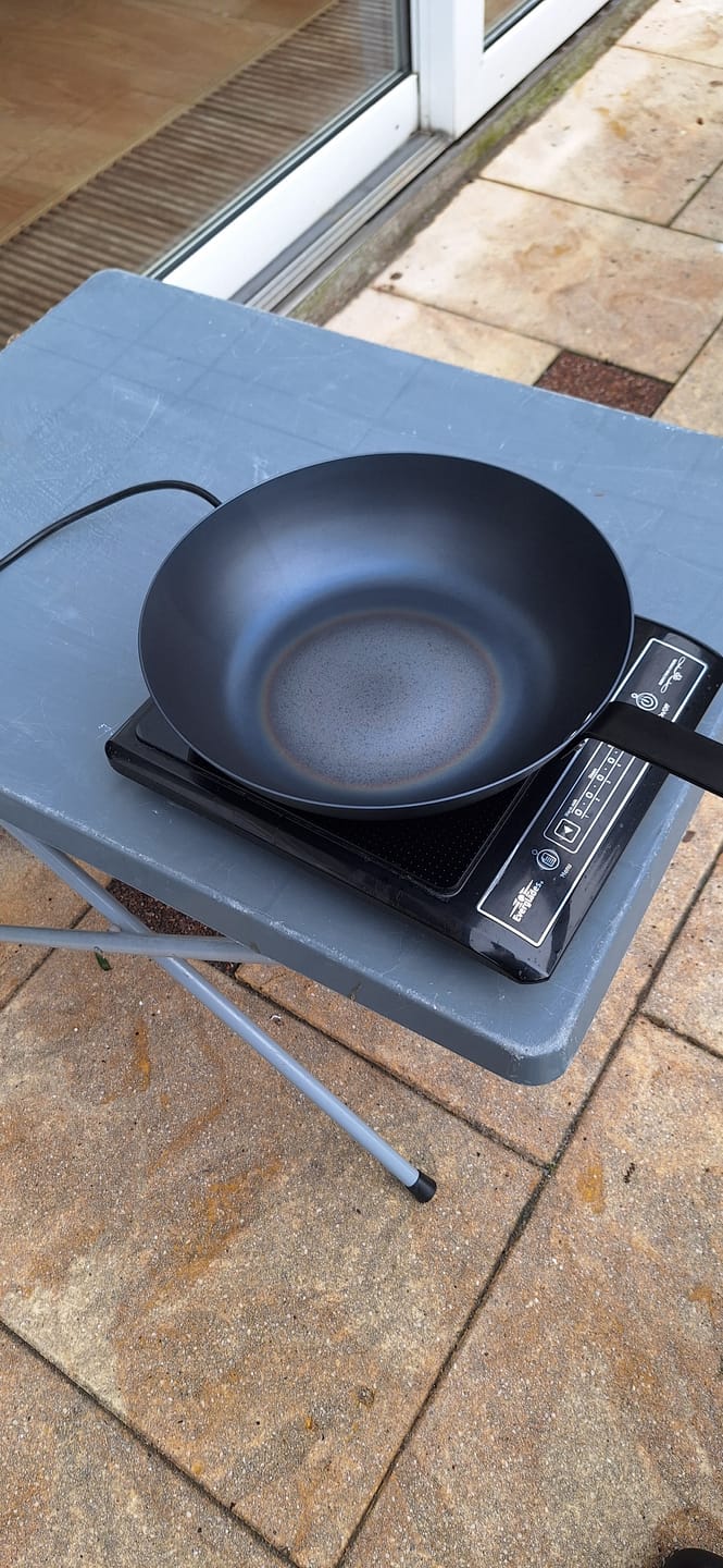 Customer photo review of Blackwell Wokpan Carbon Staal ø 30 cm - geschikt voor alle warmtebronnen - zonder anti-aanbaklaag