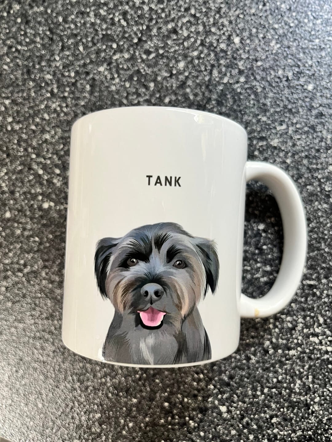Customer photo review of Custom Pet Portrait Mug