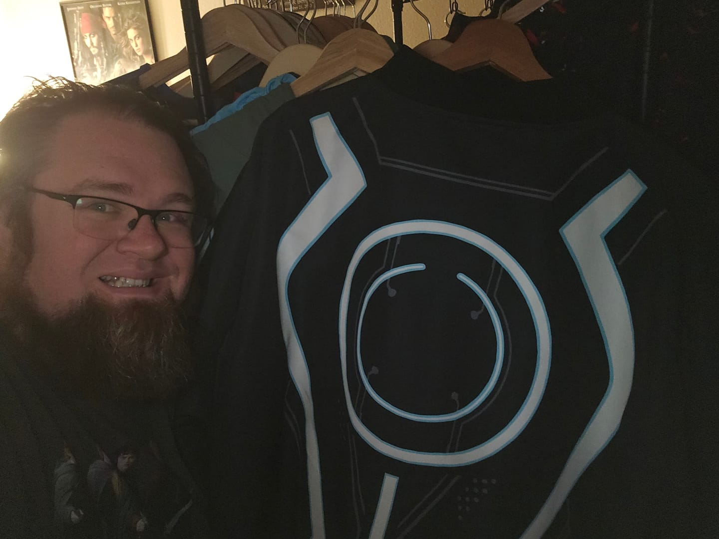 Customer photo review of Disney's Tron Legacy "Light Suit" – Reversible Bomber Jacket