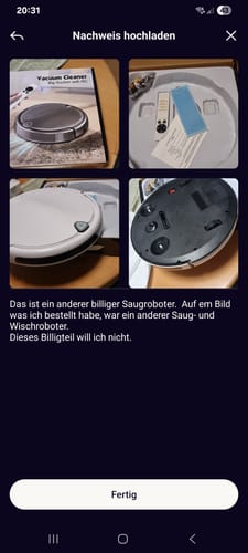 Customer photo review of HOME BUDDY –  3 in 1 Saugroboter mit Wischfunktion