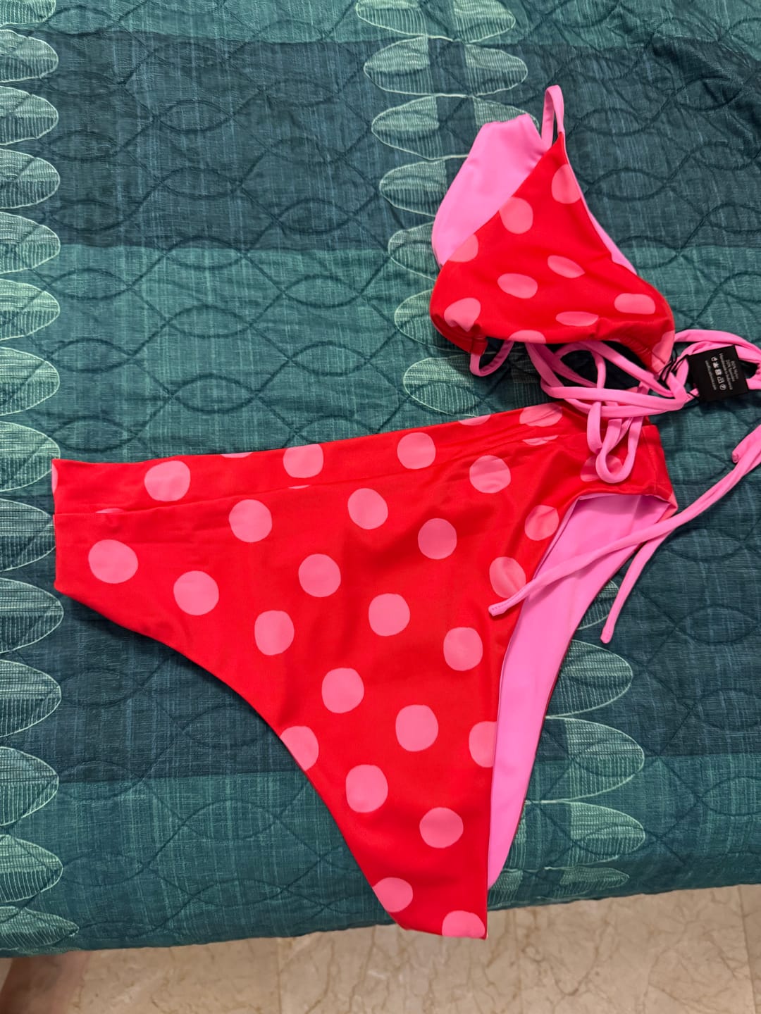 Customer photo review of Lula Triangle Top- Polka Dot