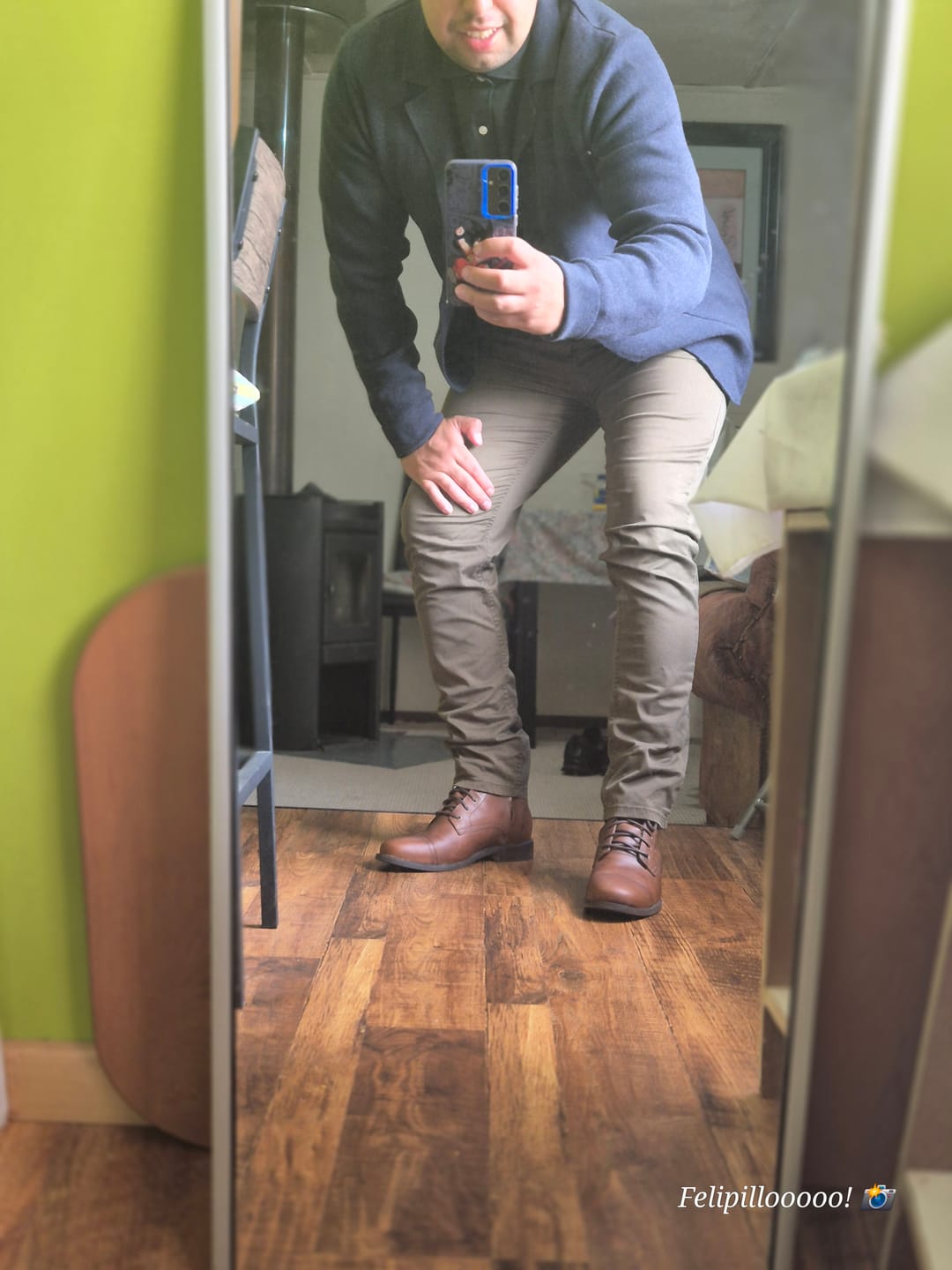 Customer photo review of Botín Hombre Milano Moca