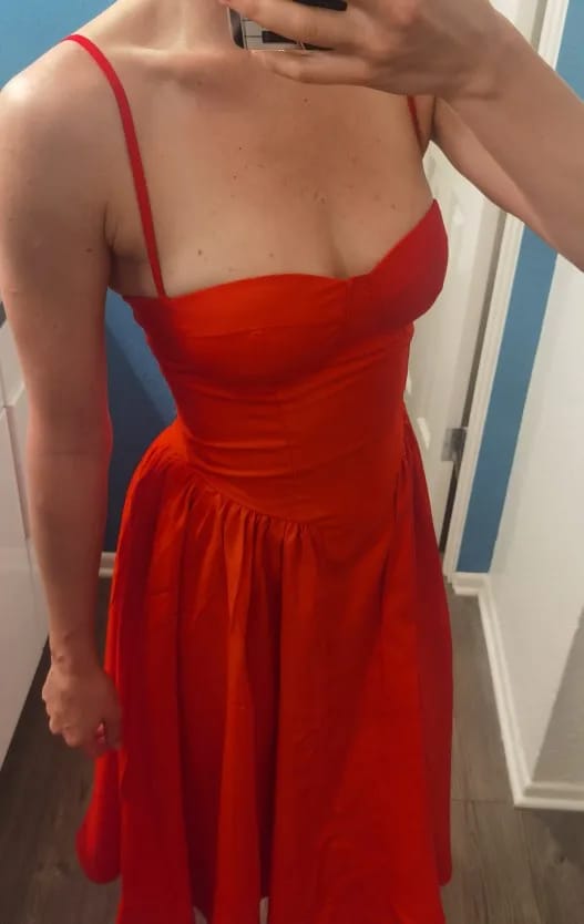 Customer photo review of Annika Sleeveless Strap Midi Dress