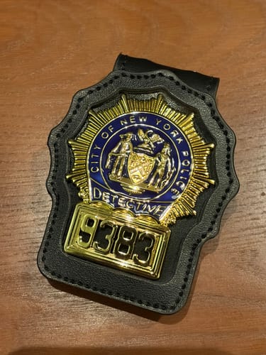 Customer photo review of NYPD New York Police Detective Badge Replica Movie Props Customizable Number