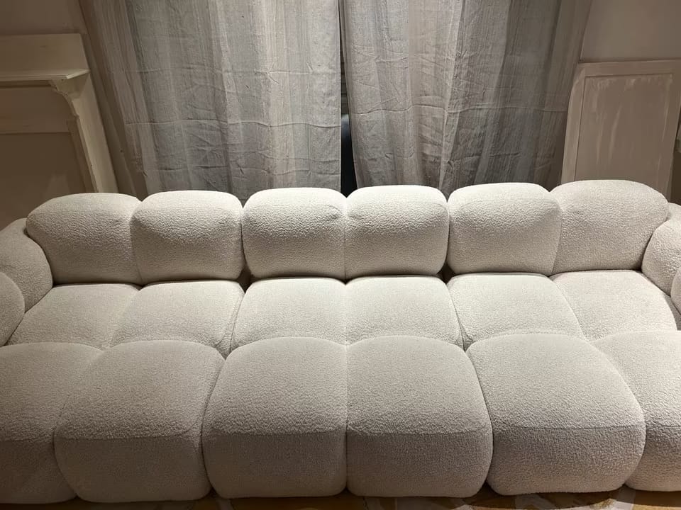 Customer photo review of Bom Dörtlü Koltuk Kırık Beyaz Teddy