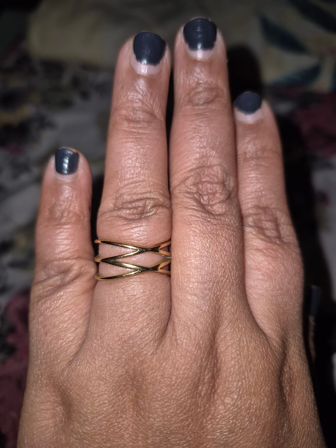 Customer photo review of Twist Cross Cage Ring