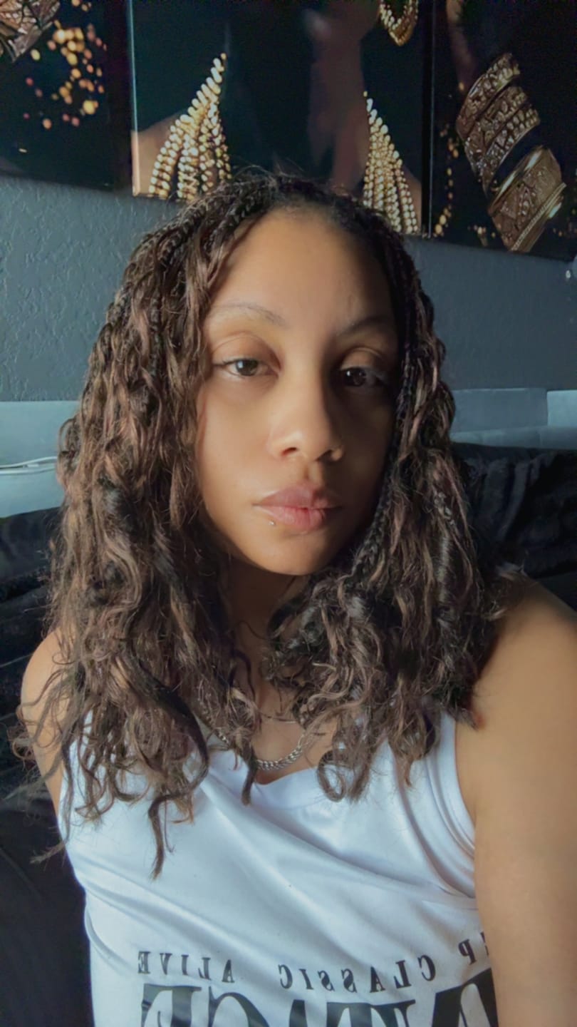 Customer photo review of #4 Medium Brown Deep Wave Bulk Hair Extensions for Braiding