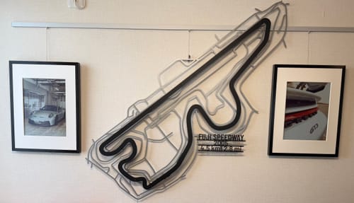 Customer photo review of Your Custom Race Track Metal Wall Art Service