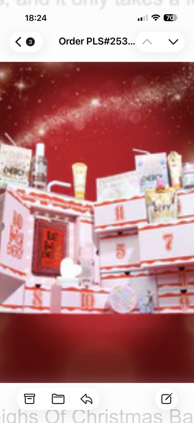 Customer photo review of 12 Sleighs Of Christmas Bad Bitch Skincare Advent Calendar 2025