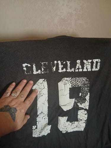 Customer photo review of Retro Cleveland - Distressed Triblend T-shirt