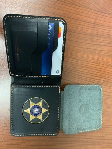 Customer photo review of Badge Bifold Wallet - Black