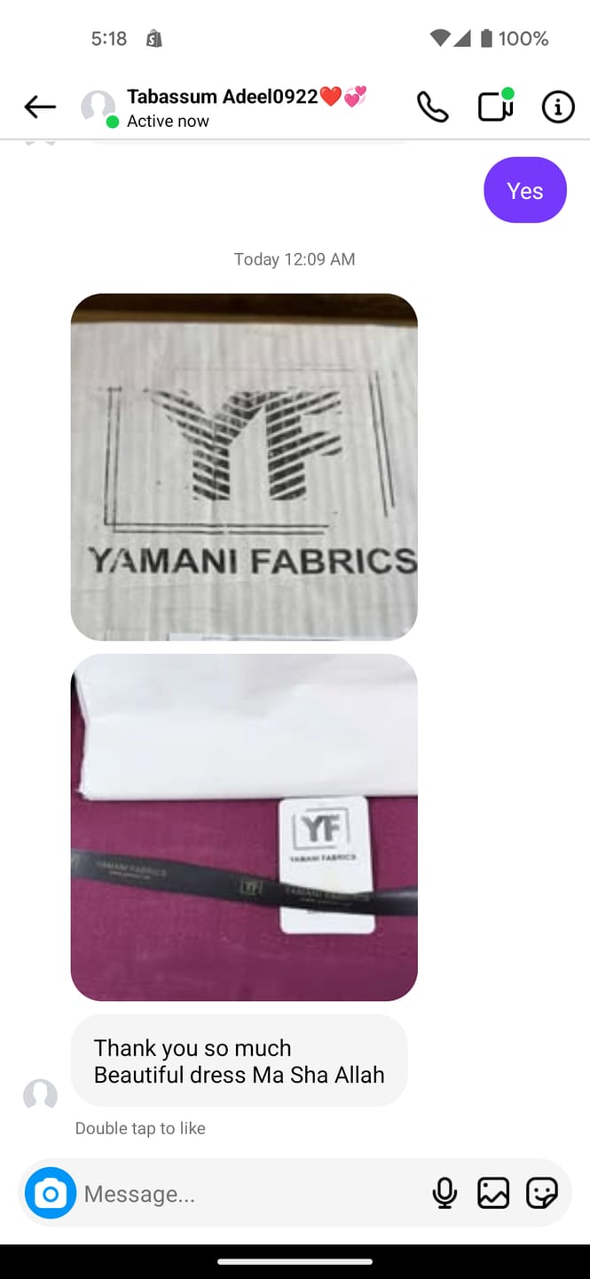 Customer photo review of Gents Unstitched Cotton Embroidery Suit (Crown Plus 03)