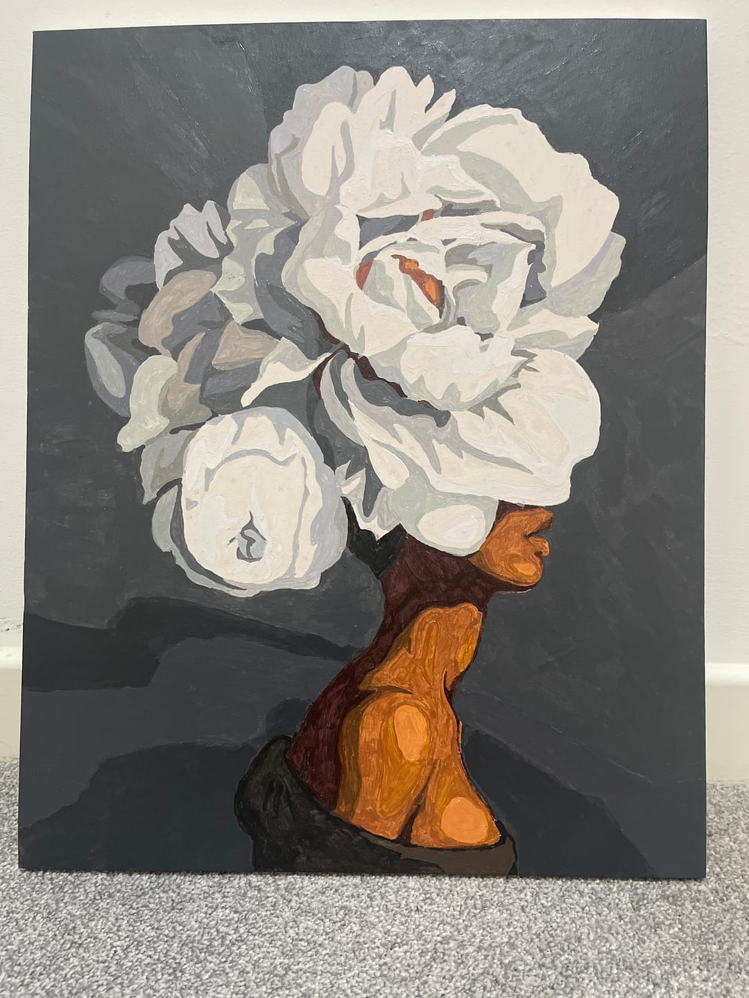 Customer photo review of Woman with Flowery Hair | Paint by Numbers