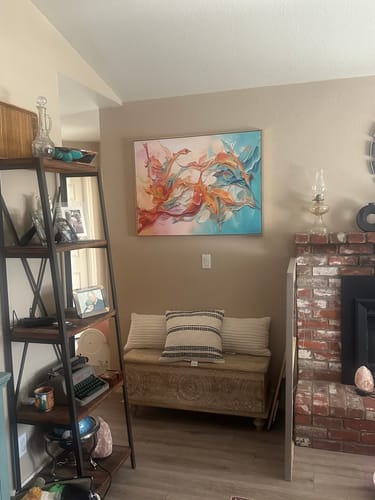 Customer photo review of Abstract Canvas Art #AB522