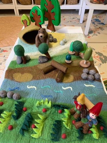 Customer photo review of Woodland River Play Mat Playscape