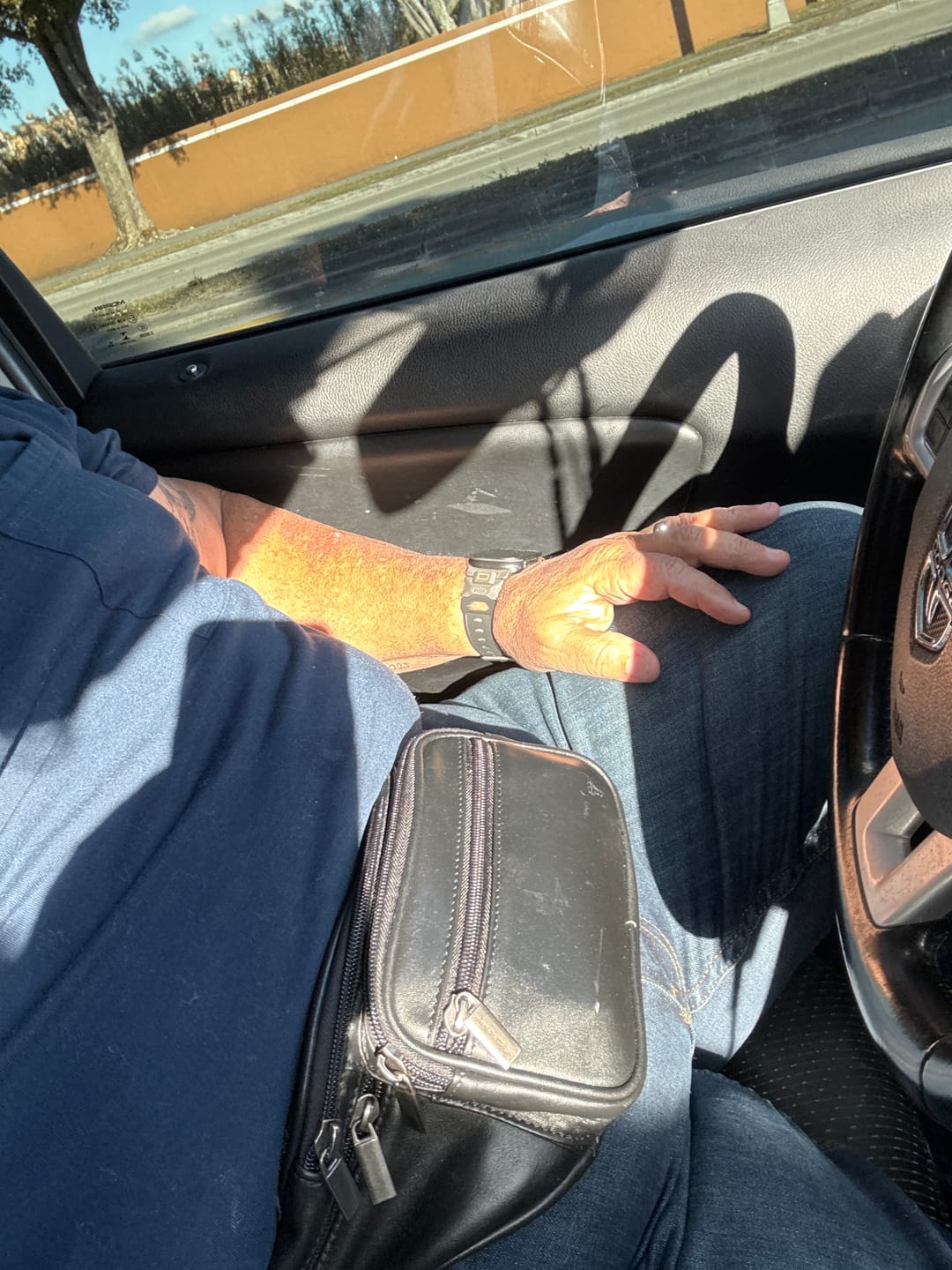 Customer photo review of WanderVault | Vintage Leather Fanny Pack