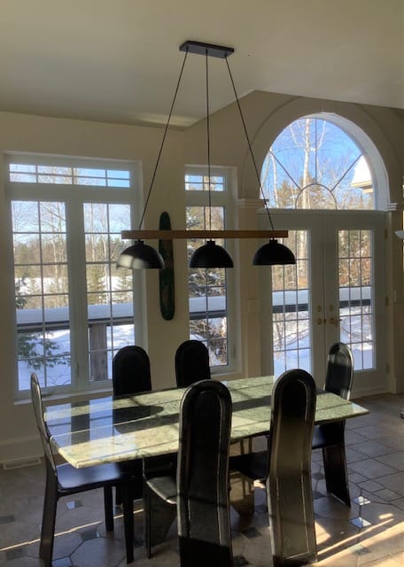 Customer photo review of OSLO Scandinavian 3-Light Pendant Light for Dining Table & Kitchen Island