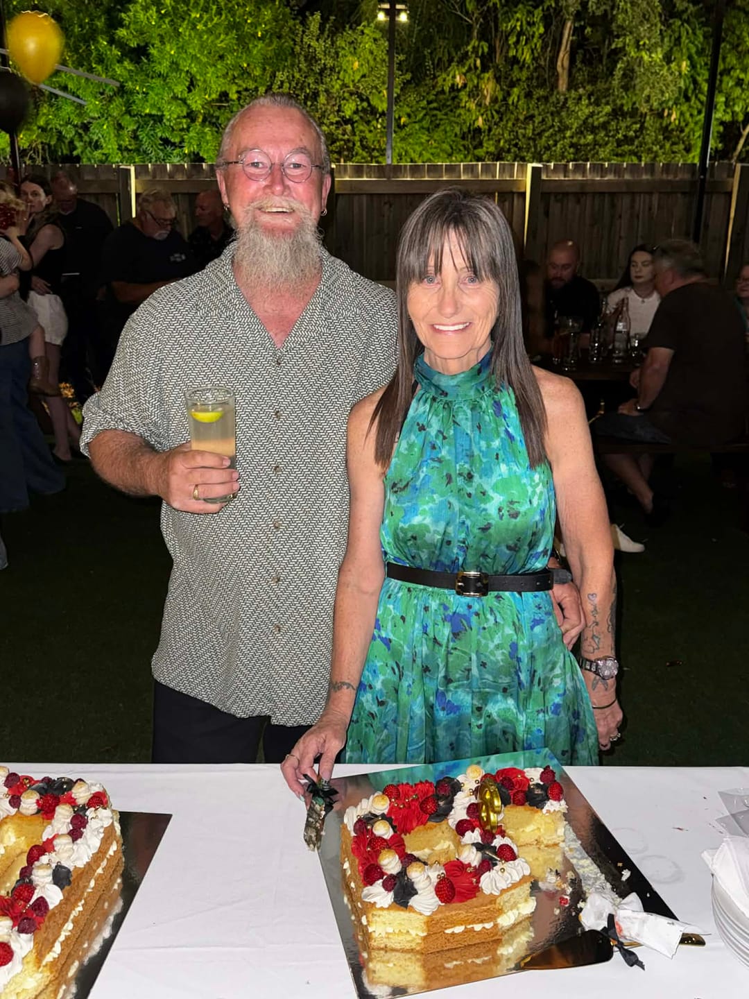 Customer photo review of Kiss Me Halter Neck Maxi Dress In Green Watercolour Print
