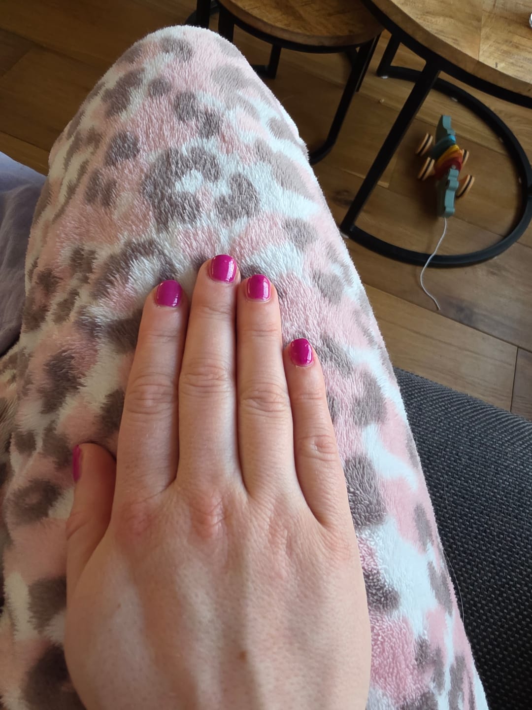 Customer photo review of Purplish Red Dipping Powder