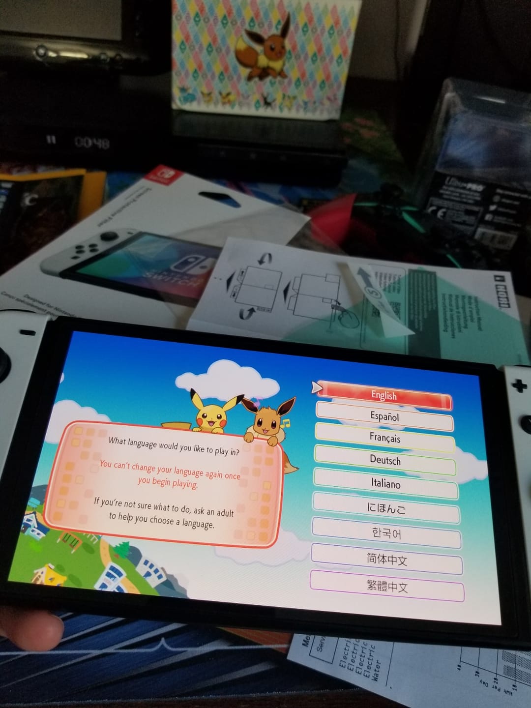 Customer photo review of AR+ Pure Anti Reflective Screen Protector for Nintendo Switch
