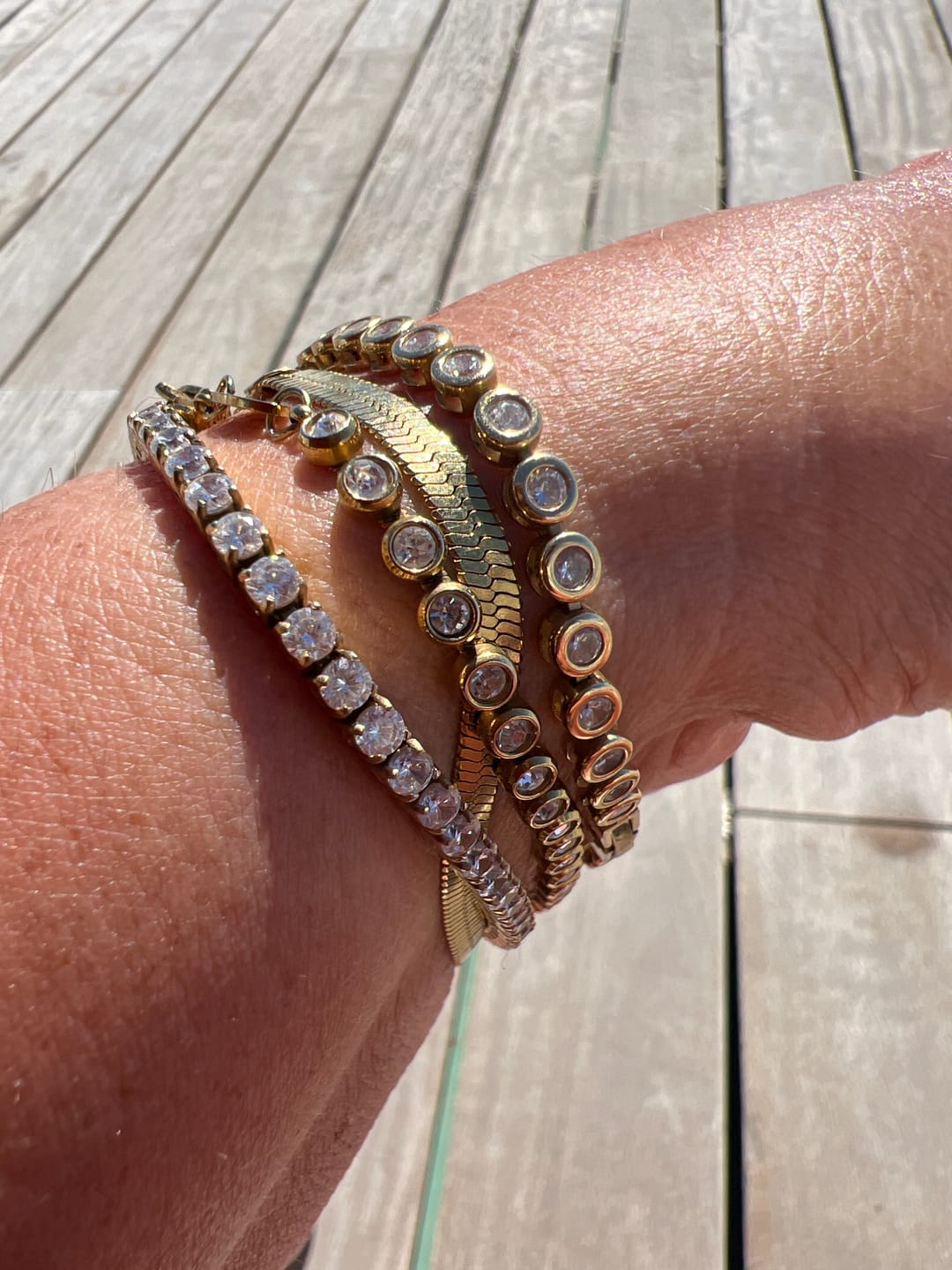 Customer photo review of Luxe Tennis Bracelet
