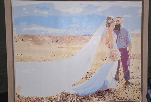 Customer photo review of Custom Portrait Paint By Numbers