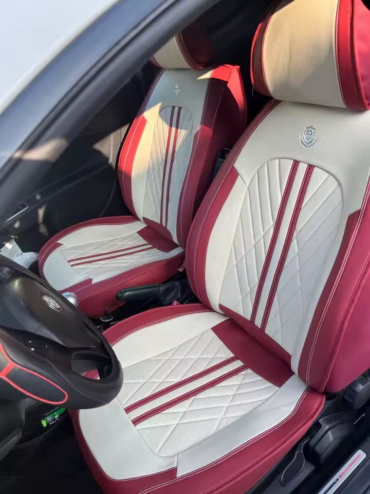 John B.'s car with Red & Black seat covers