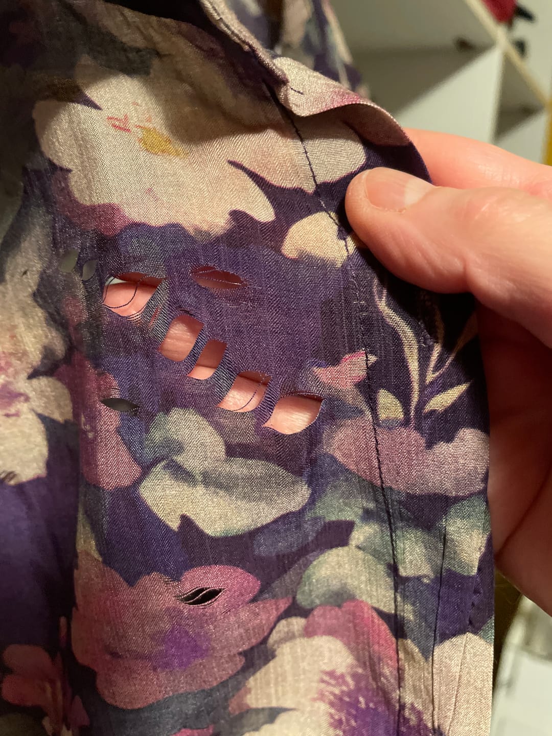 Customer photo review of Plus Size Women Summer Artsy Flower Turn-down Collar Long Sleeve Shirt
